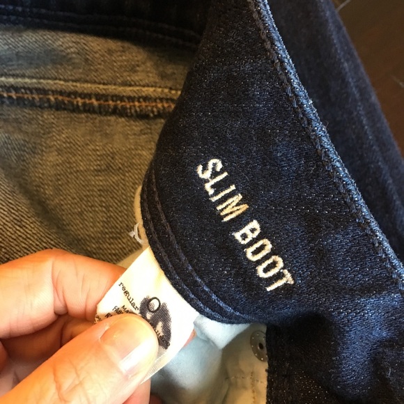 AE Stretch Dark Wash Slim Boot Jeans - Sz 0 - Picture 5 of 5